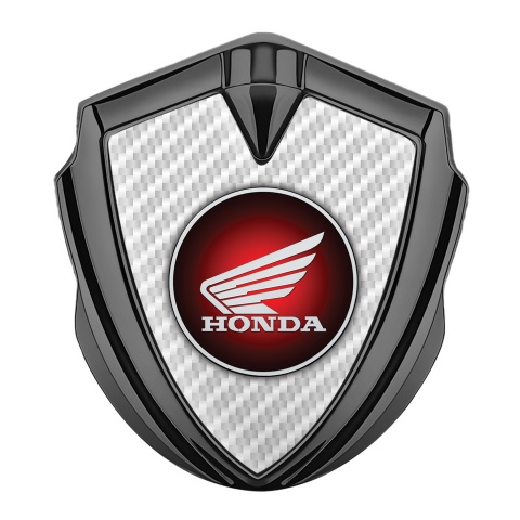 Honda Trunk Emblem Badge Graphite White Carbon Crimson Logo Design