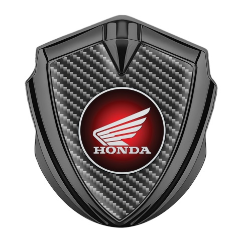 Honda Bodyside Emblem Self Adhesive Graphite Dark Fiber Red Design