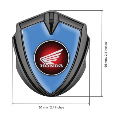 Honda Emblem Fender Badge Graphite Blue Foundation Circle Logo