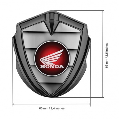 Honda Bodyside Emblem Self Adhesive Graphite Shutters Effect Red logo