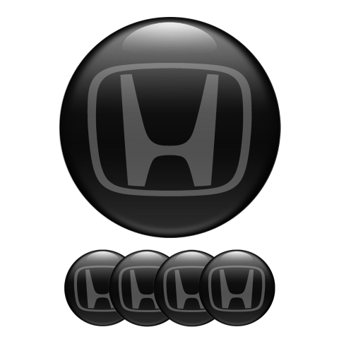 Honda Silicone Stickers Center Hub Black and Dark Grey edition