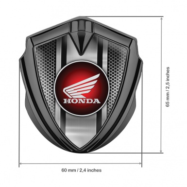 Honda Emblem Trunk Badge Graphite Metallic Mesh Base Center Console