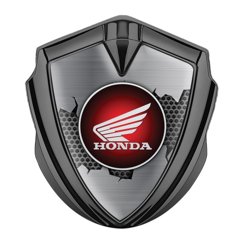 Honda Trunk Emblem Badge Graphite Split Steel Plate Crimson Edition 