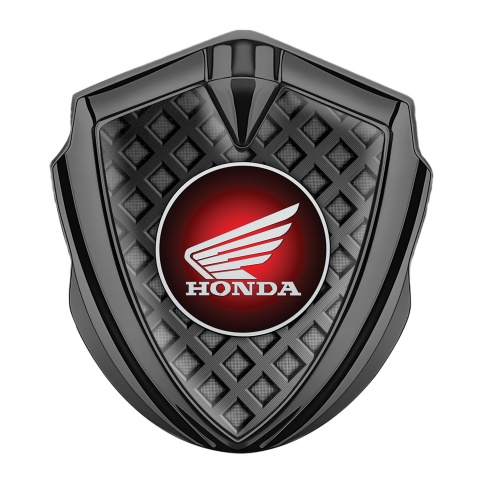 Honda Bodyside Domed Emblem Graphite Waffle Effect Red Circle Edition