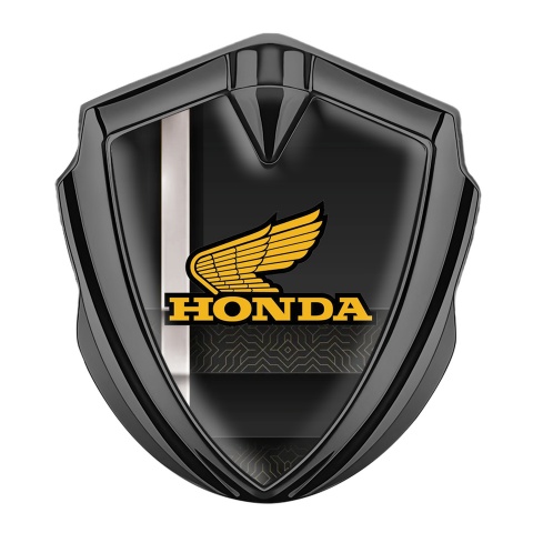 Honda Emblem Trunk Badge Graphite Digital Motif Sport Stripe Design