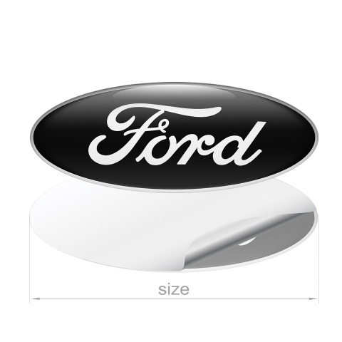 Ford Emblem Domed Sticker Classic Modern Black