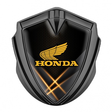 Honda Emblem Self Adhesive Graphite Orange Beams Yellow Edition