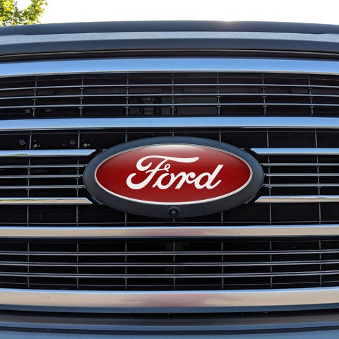 Ford Emblem Domed Sticker Classic Modern Red Carbon