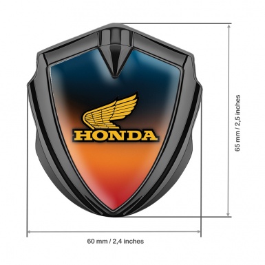 Honda Emblem Trunk Badge Graphite Colorful Pattern Classic Edition