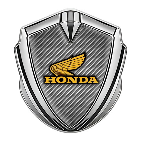 Honda Bodyside Domed Emblem Silver Light Carbon Orange Edition
