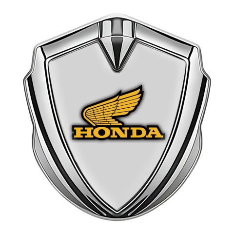 Honda Metal Emblem Self Adhesive Silver Moon Grey Orange Edition