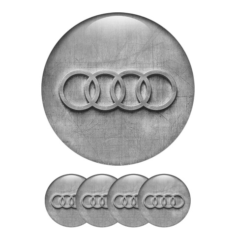 Audi Wheel Center Cap Domed Stickers Moon Surface 2