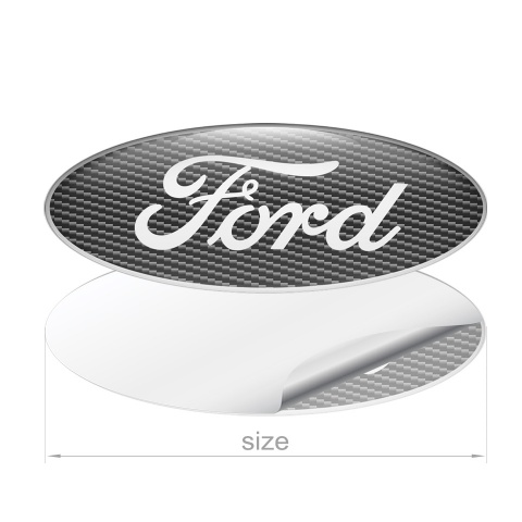 Ford Emblem Domed Sticker Classic Carbon Edition