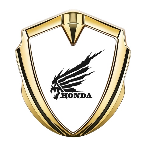Honda Emblem Self Adhesive Gold White Pearl Black Skull Edition