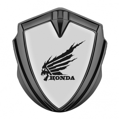Honda Bodyside Domed Emblem Graphite Grey Foundation Black Skull