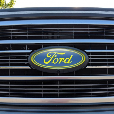 Ford Emblem Silicone Sticker Classic Yellow Blue