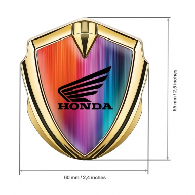 Honda Emblem Self Adhesive Gold Radiant Theme Black Logo