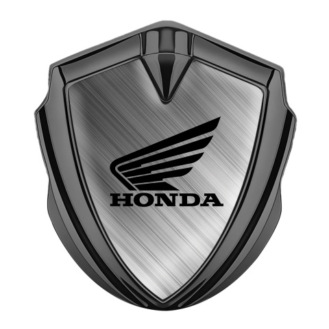 Honda Bodyside Emblem Badge Graphite Steel Strokes Winged Design