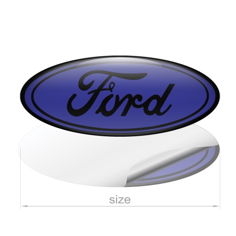 Ford Emblem Silicone Sticker Classic Purple