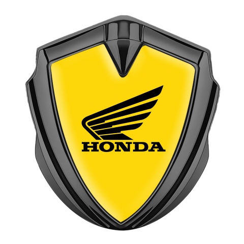 Honda Bodyside Emblem Self Adhesive Graphite Yellow Base Black Variant