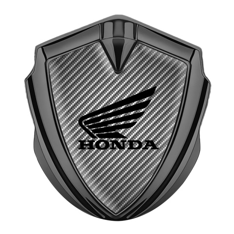 Honda Metal Emblem Self Adhesive Graphite Light Carbon Winged Edition