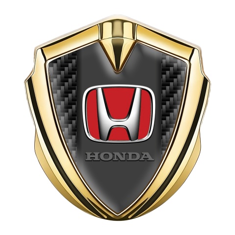 Honda Emblem Self Adhesive Gold Black Carbon Red Logo Variant