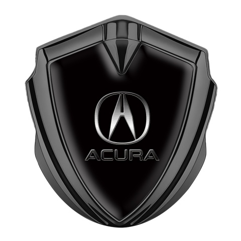 Acura Bodyside Emblem Badge Graphite Black Theme Metallic Logo