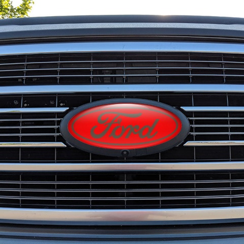 Ford Emblem Silicone Sticker Classic Red Brown
