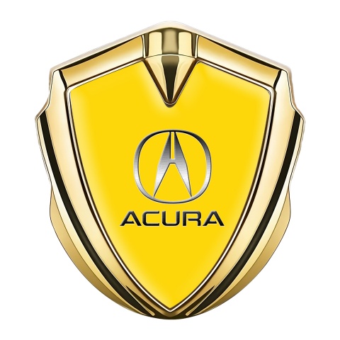 Acura Bodyside Emblem Self Adhesive Gold Yellow Base Edition