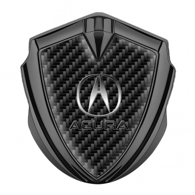 Acura Emblem Badge Self Adhesive Graphite Black Carbon Clean Logo