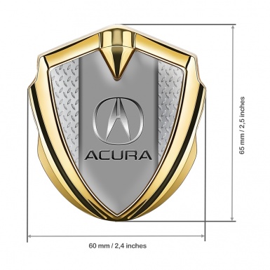 Acura Emblem Trunk Badge Gold Treadplate Base Center Panel Design