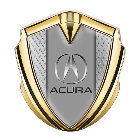 Acura Emblem Trunk Badge Gold Treadplate Base Center Panel Design