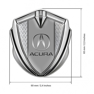 Acura Emblem Trunk Badge Silver Treadplate Base Center Panel Design