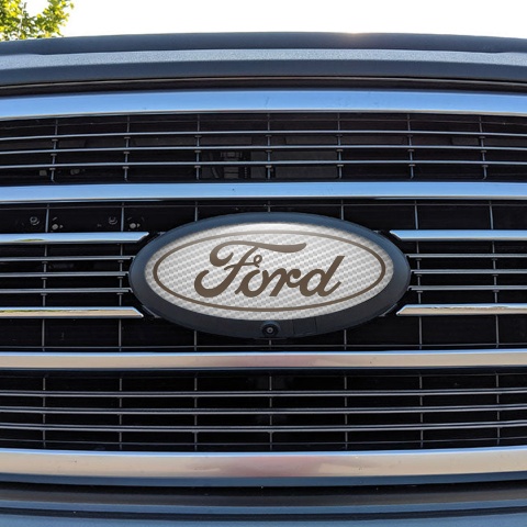 Ford Emblem Silicone Sticker Classic Carbon Brown