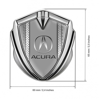Acura Emblem Self Adhesive Silver Industrial Template Metallic Motif