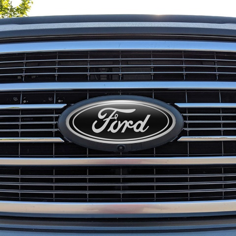 Ford Emblem Silicone Sticker Balck Grey Ring