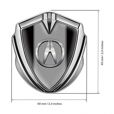 Acura Bodyside Emblem Self Adhesive Silver Chrome Logo Effect