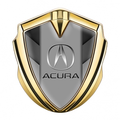 Acura Metal Emblem Self Adhesive Gold Side Panels Classic Logo