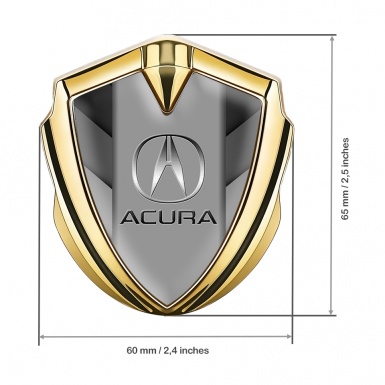 Acura Metal Emblem Self Adhesive Gold Side Panels Classic Logo