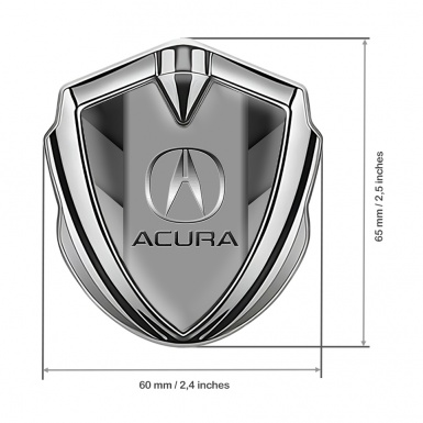 Acura Metal Emblem Self Adhesive Silver Side Panels Classic Logo