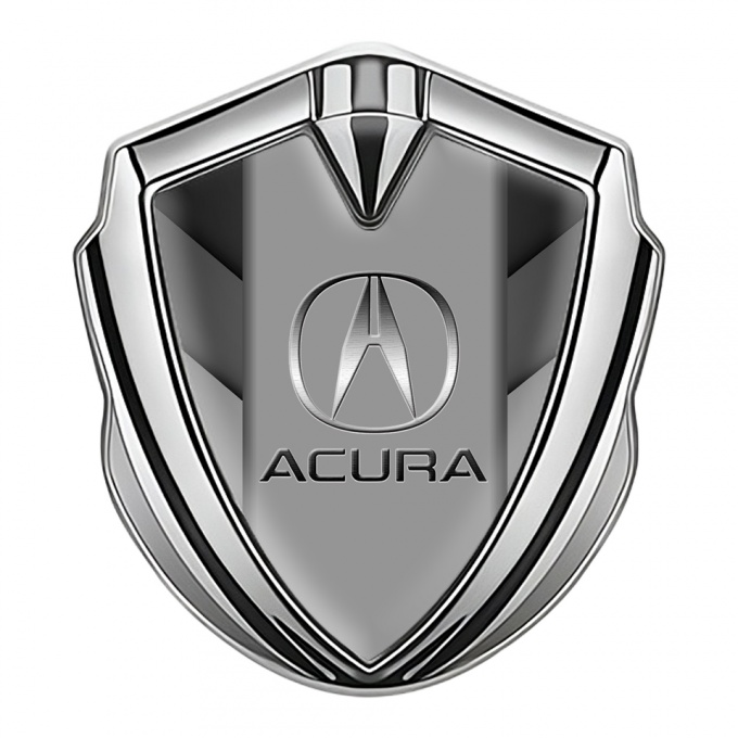 Acura Metal Emblem Self Adhesive Silver Side Panels Classic Logo