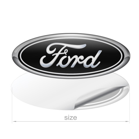 Ford Emblem Silicone Sticker Classic 3D Black