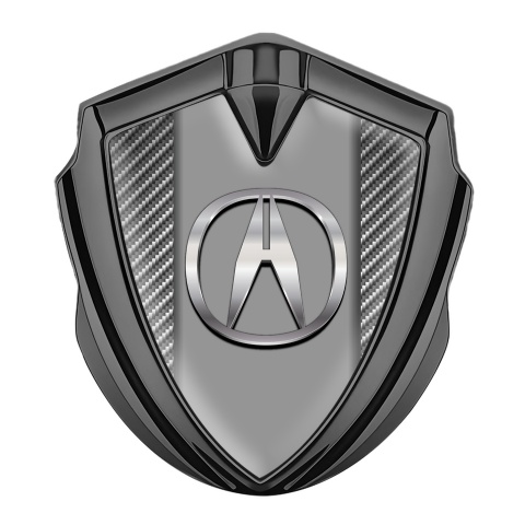 Acura Emblem Fender Badge Graphite Light Carbon Polished Logo Design