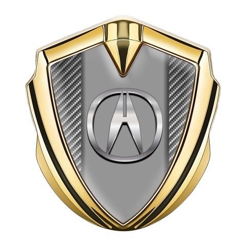 Acura Emblem Fender Badge Gold Light Carbon Polished Logo Design