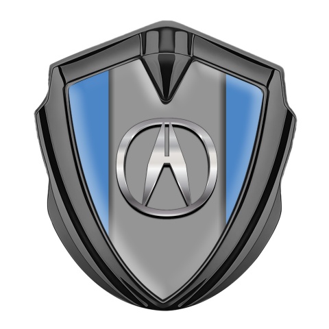 Acura Fender Emblem Badge Graphite Glacial Blue Polished Edition