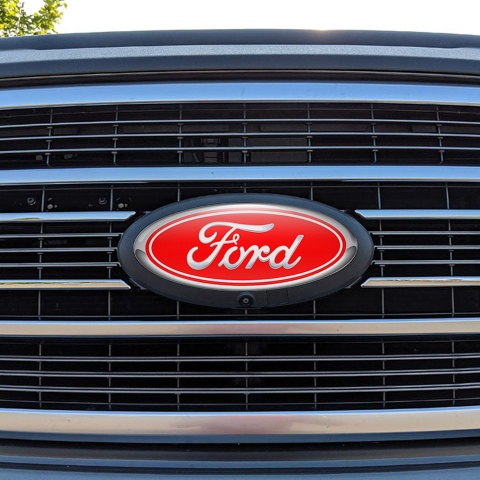 Ford Emblem Silicone Sticker Classic 3D Red