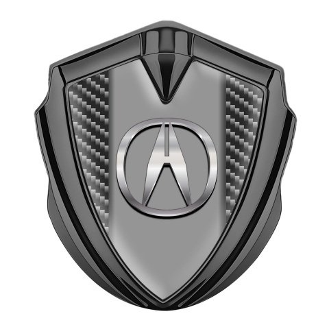 Acura Emblem Self Adhesive Graphite Dark Carbon Chromatic Logo Design