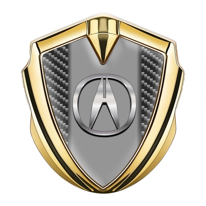 Acura Emblem Self Adhesive Gold Dark Carbon Chromatic Logo Design