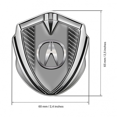 Acura Emblem Self Adhesive Silver Dark Carbon Chromatic Logo Design