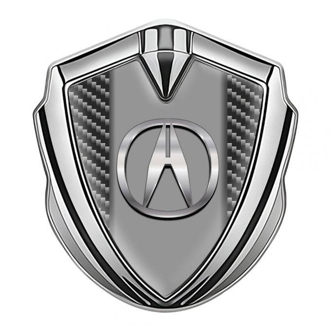 Acura Emblem Self Adhesive Silver Dark Carbon Chromatic Logo Design